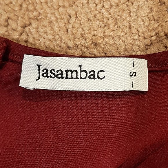 NWT Jasambac/Elensa Maroon Sparkly Evening Dress (Small) - Picture 9 of 11